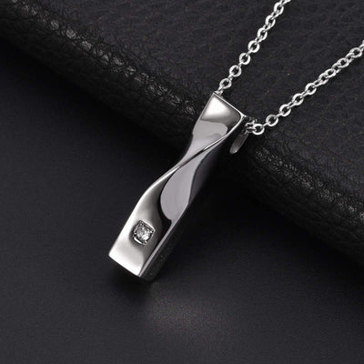 Jeweled Bar Pendant - Lotus